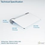 Daily Slate | White Acrylic Writing Board for Desk | Dry Erase| with Phone & Marker Holder | Ideal for Home & Office |Includes Markers & Cleaning Cloth | Weekly Planner | Large - Image 5