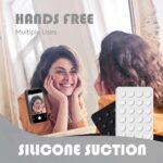 Meyaar 2 Pack Silicone Suction Phone Case Mount, Silicon Adhesive Phone Grip for Smartphones, Hands-Free Mirror Shower Phone Holder for Selfies, Reels (Pink + White) - Image 3