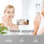 Meyaar 2 Pack Silicone Suction Phone Case Mount, Silicon Adhesive Phone Grip for Smartphones, Hands-Free Mirror Shower Phone Holder for Selfies, Reels (Pink + White) - Image 5