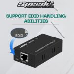 Speedio 60m HDMI Extender Repeater Over CAT6 Cable | Full HD 1080p 3D HDMI Signal Extender for TV, Projector, DVR | Transmitter/Sender + Receiver Set with 2 Power Adapters - Image 5