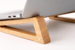 Wooden Laptop Stand for Desk – Ergonomic Solid Wood Laptop Riser Holder for MacBook Pro/Air, Adjustable Portable Notebook Stand, Office Home Desk Computer Elevation Support - Image 4