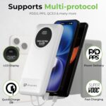 UltraProlink Power Bank 10000mah Fast Charging|22.5W QC-PD -PPS Fast Charging Battery Bank|with USB-C & iPhone Cable|Digital Display|Power Bank for Tablets & Smartphones|Juice-Up Slim|UM1330 - Image 4