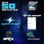 HOPPUP Predator Xo3 Gaming Earbuds with 35MS Low Latency, 13MM Drivers & 50H Playtime Bluetooth (Black, True Wireless) - Image 3