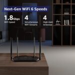 Speedefy WiFi 6 Router, AX1800 Smart WiFi Router, 4-Stream Dual Band Wireless Router for Home Internet & Gaming, 1.5GHz Quad-Core CPU, MU-MIMO, OFDMA, Parental Control, VPN, IPv6 (Model KX450) - Image 3
