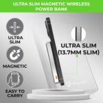 UltraProlink 10000 mAh Slimmest Wireless Magnetic Mag-Safe Power Bank | 22.5W Type C Port with PD-PPS Support | for iPhone Series 16,15,14,13 | Made in India |Silver|UM1124 | Juice-Up Mag 4 - Image 4