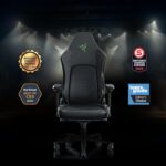 Razer Iskur V2 Gaming Chair: Adaptive Lumbar Support - Adjustable Lumbar Curve - High Density Foam Cushions - Reactive Seat Tilt &152-degree Recline - 4D Armrests - Fabric - Dark Grey - Image 4