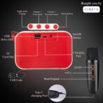 CINEFX'S Portable Karaoke System with Wireless Microphone, Bluetooth 5.0 Speaker, RGB Lights, Type-C Charging, 4 Hours Playback, 5 Voice Changing Modes, (Multicolours) - Image 4