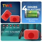 CINEFX'S Portable Karaoke System with Wireless Microphone, Bluetooth 5.0 Speaker, RGB Lights, Type-C Charging, 4 Hours Playback, 5 Voice Changing Modes, (Multicolours) - Image 5