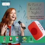 CINEFX'S Portable Karaoke System with Wireless Microphone, Bluetooth 5.0 Speaker, RGB Lights, Type-C Charging, 4 Hours Playback, 5 Voice Changing Modes, (Multicolours) - Image 6