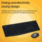 HP CS10 Wireless Keyboard Mouse Combo/2.4 GHz Wireless Connection/Ergonomic Design/Energy and Electricity Saving/Plug and Play, Intelligent Dormancy/Drop Key Cap/ 1600 dpi/Black (7YA13PA) - Image 5