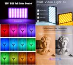 BROLAVIYA Led Video Camera Full Color RGB Lights,1800mAh Rechargeable, Dimmable with 3 Cold Shoe and 1/4 Screw Hole for Tripod for Selfie Light and Photography - Image 3