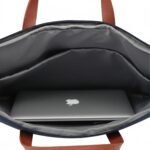 BonKaso Slimline Laptop Sleeve for 14 Inch Laptop | PVC Foam Leather Water Resistant Padded Laptop Cover | Slim Lightweight Laptop Sleeve for Office Travel Men Women - Blue - Image 3