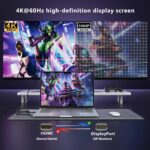 HDMI to DisplayPort Cable (4K 60Hz) 6FT Uni-Directional HDMI 2.0 Computer to DP 1.2 Screen Adapter Display Port Cord Compatible with PC, Laptop, Gaming Console, Computer (Black) - Image 3
