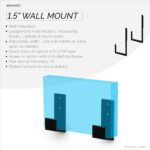 Brainwavz 1.5" Cable Box Wall Mount Hanger Holder, for Routers, Laptops, Modem, Mesh WiFi, Apple TV, Network Switch & More, for Devices Upto 1.5" / 38mm Wide, Adhesive & Screw-in (Black) - Image 3