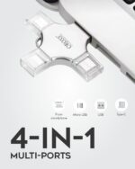 CROSS Flash Drive with Type-C Interface Mini Hangable PenDrive Compatible with Phone, (Lightning/USB/Type-C, 64 GB) - Image 6