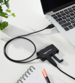 Amazon Basics Hi-Speed 4 Port Ultra Slim USB 2.0 Hub for Laptops and Computers (Black) - Image 4