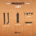 Hiffin 3-Way Monopod Grip Arm Tripod Foldable Selfie Stick, Stabilizer Mount Holder for GoPro Hero 9/8/7/6/5, SJCAM SJ6, SJ7, SJ5000, Yi and All Action Cameras - Image 5