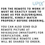 Upix AC Remote No. 56A (No Backlight), Compatible/Replacement for Mitsubishi AC Remote Control (Exactly Same Remote Will Only Work) - Image 4