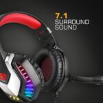 Cosmic Byte G2050 RGB 7.1 Surround Sound USB Gaming Headphone for PS5, PC with Software and Gel Microphone (Red) - Image 3