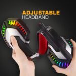 Cosmic Byte G2050 RGB 7.1 Surround Sound USB Gaming Headphone for PS5, PC with Software and Gel Microphone (Red) - Image 5