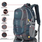 HEROZ Hammer Unisex Nylon 45 L Travel Laptop Backpack Water Resistant Slim Durable Fits Up to 17.3 Inch Laptop Notebook (ALL) (Grey & A. Blue 1000) - Image 4
