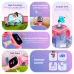 Boat Wanderer Smart, Kids Watch, 2-Way Video & Phone Call, GPS Tracker, Emergency SOS, Geo Fencing, 4G Sim Compatible, Parental Controls,1.4" Display, Smart Watch for Boys Girls (Candy Pink) - Image 4