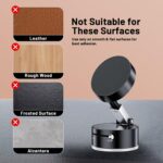 Humble® Vacuum Magnetic Phone Holder for Car | 360° Adjustable Suction Cup Mount for MagSafe & All Smartphones | Strong Foldable Mobile Holder for Car/Gym/Mirror/Kitchen – Black (MH03) - Image 3