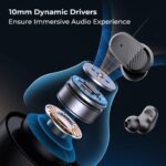 pTron Basspods P11 in-Ear TWS Earbuds w/Dual HD Mic, Pristine Sound, 24hrs Playtime, Mini Buds, Movie/Music Modes, Bluetooth V5.1 Wireless Headphones, Voice Assist, Type-C Charging & IPX4(Coal Black) - Image 3
