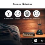 5 Port Gigabit Unmanaged Ethernet Switch, AUMOX PRO Home Network Hub, Office Ethernet Splitter, Plug-and-Play, Silent Operation, Desktop or Wall Mount, Fanless Metal Design - Image 7