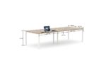 Four Person Desk I 240 CM I Office Table I Workstation I Four People Office Table I Computer, Laptop Table for Office I Walnut I DIY - Image 3