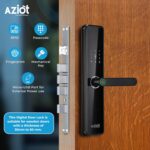 Aziot Essence Digital Fingerprint Door Lock – High-Security Digital Keyless Entry with Fingerprint, Passcode, RFID, and Manual Key Access - Image 4