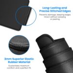 Storite 700x300x3mm Extended Gaming Mouse Pad - Non-Slip Rubber Base, Stitched Edges, Water-Resistant Surface - Black - Image 4