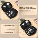 GadgetBite Vault Tech Kit Pouch for Cables, Chargers, and Adapters - Large Storage Travel Organizer for Power Banks and Electronics Accessories - Portable Gadget Organizer Bag - Black - Image 3