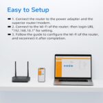 DBIT N300 2.4GHz WiFi Router with WISP Wireless Repeater Mode - Guest Network, Internet Access Control, Speed Limit, WPA2, WLAN Schedule, WPS, IPTV, Easy Setup, Compact Size (T1 Pro) - Image 10
