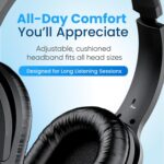 PHILIPS Over Ear Wired Stereo Headphones for Podcasts, Studio Monitoring and Recording Headset for Computer, Keyboard and Guitar with 6.3 mm (1/4") Add On Adapter - Image 5