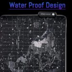 VERITY RGB Gaming Mouse Pad, Soft Glowing 14 LED Modes, Gaming Desk Keyboard Pad Mat, World Map Large LED, Non-Slip Rubber Base - 80 x 30 Cm - Image 3