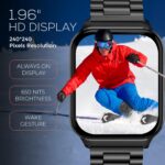 GameSir NeoLux 1.96” HD Display Smartwatch for Men & Women 2025 with 110+ Sports Modes, Heart Rate, Sleep Monitor, IP68 Waterproof, Answer/Make Calls for Android & iOS(Metal Black) - Image 4