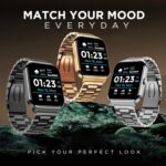 GameSir NeoLux 1.96” HD Display Smartwatch for Men & Women 2025 with 110+ Sports Modes, Heart Rate, Sleep Monitor, IP68 Waterproof, Answer/Make Calls for Android & iOS(Metal Black) - Image 5