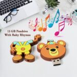 Portable Shape Silicone USB Pen Drive/Flash Disk (15 GB with Baby Rhymes Song / 1 Pc) - Image 3