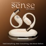 ACwO Dwots Sense OWS Wireless Over Ear Earphones|Situational Awareness|15Mm Titanium Drivers|65 Hours Playback|BT V5.4|Secure Fit|4 Mics with ENC|40Ms Low Latency|Equaliser Modes (Silver Cream) - Image 3