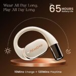 ACwO Dwots Sense OWS Wireless Over Ear Earphones|Situational Awareness|15Mm Titanium Drivers|65 Hours Playback|BT V5.4|Secure Fit|4 Mics with ENC|40Ms Low Latency|Equaliser Modes (Silver Cream) - Image 5