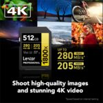 Lexar 512GB Professional 1800x UHS-II SDXC Memory Card (Gold Series) - Image 4
