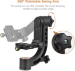 Yantralay Heavy Duty Tripod Gimbal Head Aluminium Alloy 360° Panoramic Gimbal with Arca-Swiss Standard 1/4'' Quick Release Plate and Bubble Level for Mirrorless/DSLR Cameras up to 12 Kgs - Image 3