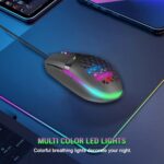 Ant G10 Gaming Mouse, Wired Mouse with RGB Backlit and Adjustable DPI, Gamer Mouse with 7 Responsive Buttons for Windows/Mac/Linux/Chrome - Image 3