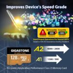 [Gigastone] 128GB Micro SD Card, 4K Game Turbo, MicroSDXC Memory Card for Nintendo-Switch, Security Camera, DJI, Drone, UHD Video, R/W up to 100/50MB/s, UHS-I U3 A2 V30 C10 - Image 7