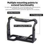 Camera Cage for Sony Alpha 7Ⅳ A7Ⅳ A7M4 ILCE-7M4 Series – Durable Aluminum Rig with Multiple Mounting Points, Cold Shoe, Full Access Design for Professional Videography & Photography. - Image 3
