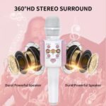 VRJTEC Kids Wireless Karaoke Microphone | Bluetooth Singing Mic with Built-in Speaker, Echo, Rechargeable & Portable Handheld Toy Mic for Boys & Girls Home Party Fun - Image 5