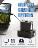 2Pack Replacement for Ring Doorbell Battery, 6040mAh Rechargeable Ring Camera Battery with Charger Station, Compatible with Ring-Video Doorbell 2/3/3plus/4, Stick Up Cam and Spotlight Cam - Image 5