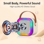 Popo Toys® Rechargeable Wireless Mini Portable Bluetooth Karaoke Machine | Bluetooth Speaker with Microphone & LED Lights - Kids Music Singing Toys for Girl Boy Birthday Gift Ideas - Image 3