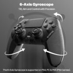 EvoFox Play 2 PS4 Controller & PS5 (PS4 Games only), Playstation 4 Controller Bluetooth & Wired with HallSense™ Magnetic Joysticks & Triggers, 1000Hz Polling, Touchpad, Built-in Speaker & 3.5mm Jack - Image 4